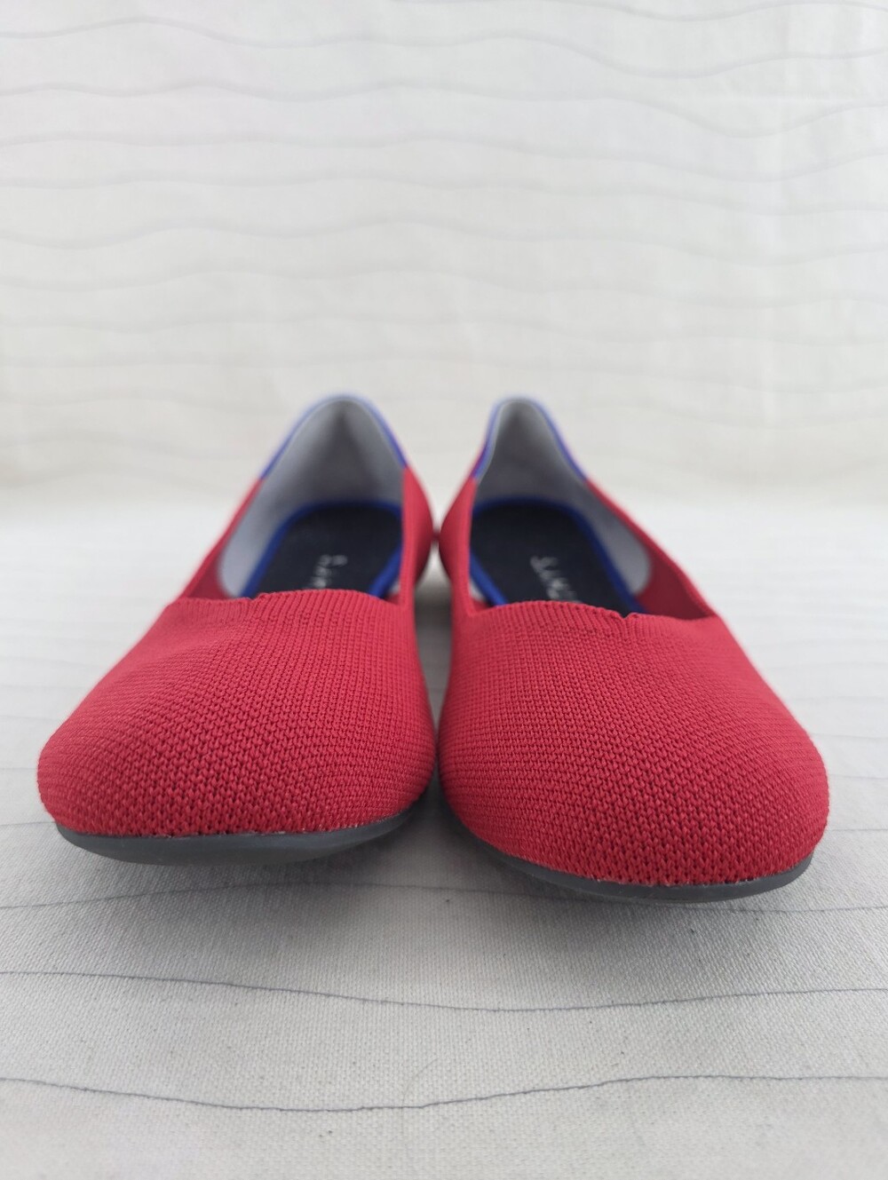 Rothys Womens The Flat Red Knit Washable Slip On Ballet Flats Shoes Size 10.5 - Picture 4 of 14
